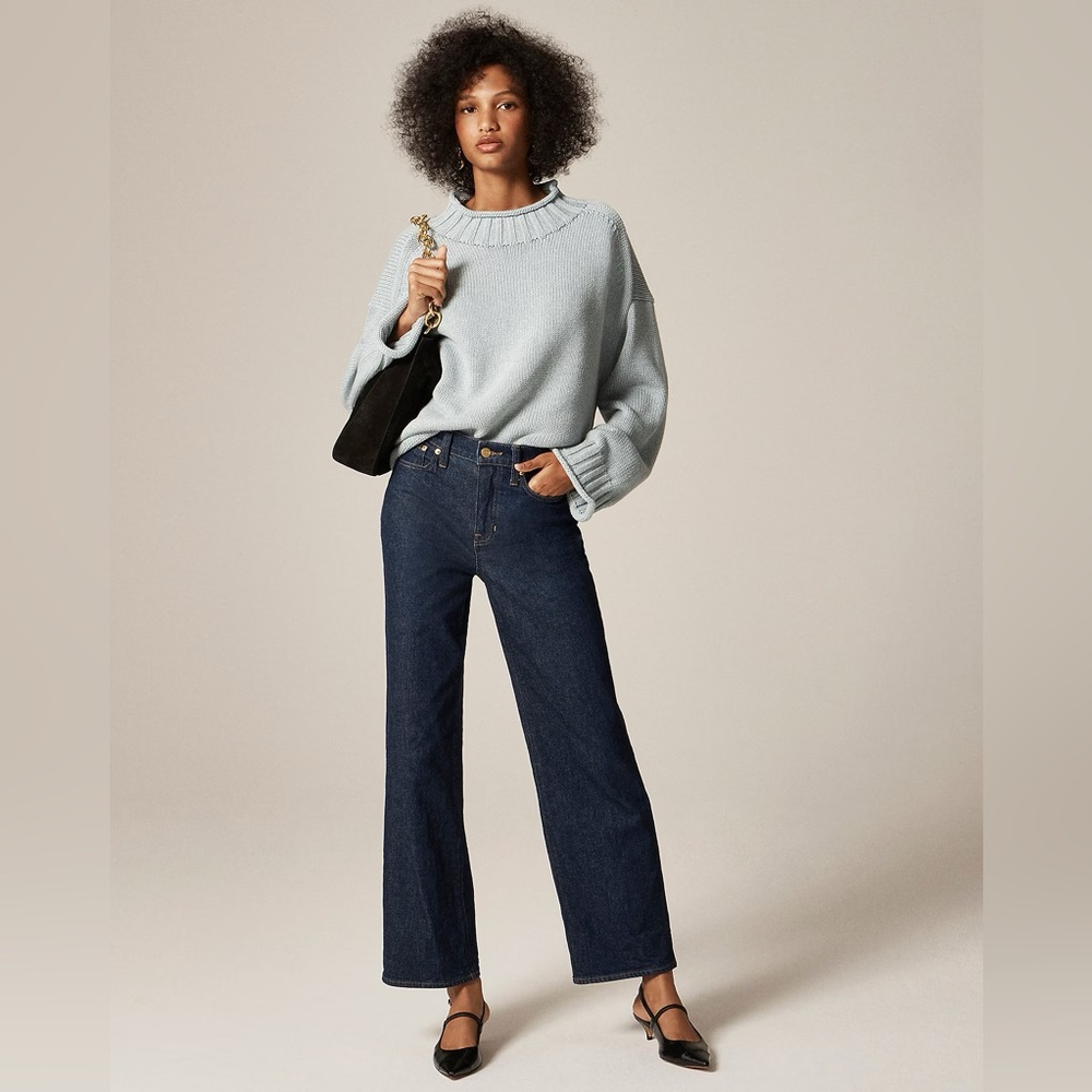 NWT J.Crew Slim-Wide Jean in Resin Rinse